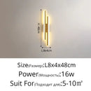 Modern gold decorbites led strip wall lamp bedroom sconce light