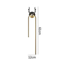 Modern gold deer head wall lamp bedroom arched led sconce