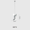 Modern gold designer molecule chandelier dining room pendant light