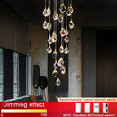Modern gold diamond crystal ball chandelier dining room pendant light