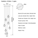 Modern gold diamond crystal ball chandelier living room light fixture