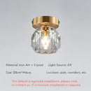 Modern gold diamond crystal ceiling lights for bedroom living room