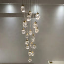 Modern gold diamond crystal chandelier for living room staircase
