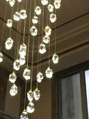 Modern gold diamond crystal chandelier for living room staircase