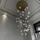 Modern gold diamond crystal chandelier for living room staircase