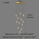 Modern gold diamond crystal chandelier living room pendant light