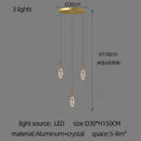 Modern gold diamond crystal chandelier living room pendant light