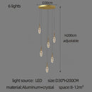 Modern gold diamond crystal chandelier living room pendant light