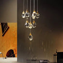 Modern gold diamond crystal chandelier staircase led lighting