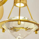 Modern gold diamond crystal wall lamp for bedroom