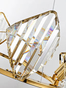 Modern gold diamond crystal wall lamp for luxury living room