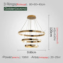 Modern gold diamond ring chandelier living room luxury lamp