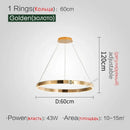 Modern gold diamond ring chandelier living room luxury lamp