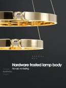 Modern gold diamond ring chandelier living room luxury lamp
