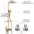 Modern gold digital shower faucet set bathroom rainhead display