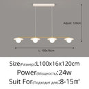 Modern gold dimmable led ceiling chandelier for dining room