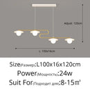 Modern gold dimmable led ceiling chandelier for dining room