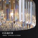 Modern gold dimmable led pendant light with crystals dining room