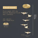 Modern gold dolphin pendant chandelier hotel lobby staircase light