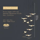Modern gold dolphin pendant chandelier hotel lobby staircase light