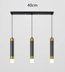 Modern gold double head led pendant lights for bedroom bedroom