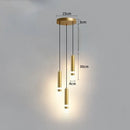 Modern gold double head led pendant lights for bedroom bedroom