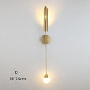 Modern gold double-head wall lights for living room clear and frosted