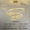 Modern gold double ring decorbites crystal chandeliers dining room