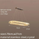 Modern gold double ring decorbites crystal led chandelier dining room