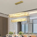 Modern gold double ring decorbites crystal led chandelier dining room
