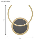 Modern gold dual ring led wall sconce bedroom light