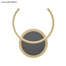 Modern gold dual ring led wall sconce bedroom light