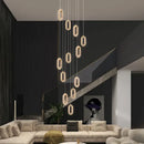 Modern gold duplex crystal chandelier for villa living room