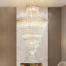 Modern gold duplex villa crystal chandelier for staircase living room