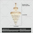 Modern gold duplex villa crystal chandelier for staircase living room