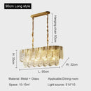Modern gold elegant crystal chandelier living room fan glass tiers