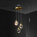 Modern gold elegant crystal chandelier living room pendant light