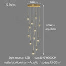 Modern gold elegant crystal chandelier living room teardrop light