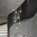 Modern gold elegant crystal chandelier living room teardrop light