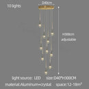 Modern gold elegant crystal chandelier living room teardrop light