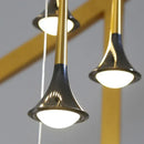 Modern gold elegant horn-shaped chandelier for staircase living room