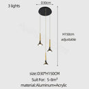 Modern gold elegant horn-shaped chandelier for staircase living room
