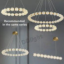 Modern gold elegant pearl necklace chandelier living room light