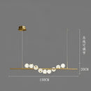 Modern gold elegant pearl necklace chandelier living room light