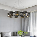 Modern gold elegant smoky glass chandelier for dining room