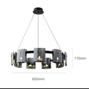 Modern gold elegant smoky glass chandelier for dining room