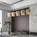 Modern gold elegant smoky glass chandelier for dining room