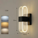 Modern gold elliptical led wall lamp for bedroom decor