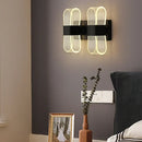 Modern gold elliptical led wall lamp for bedroom decor