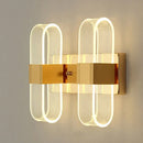 Modern gold elliptical led wall lamp for bedroom decor